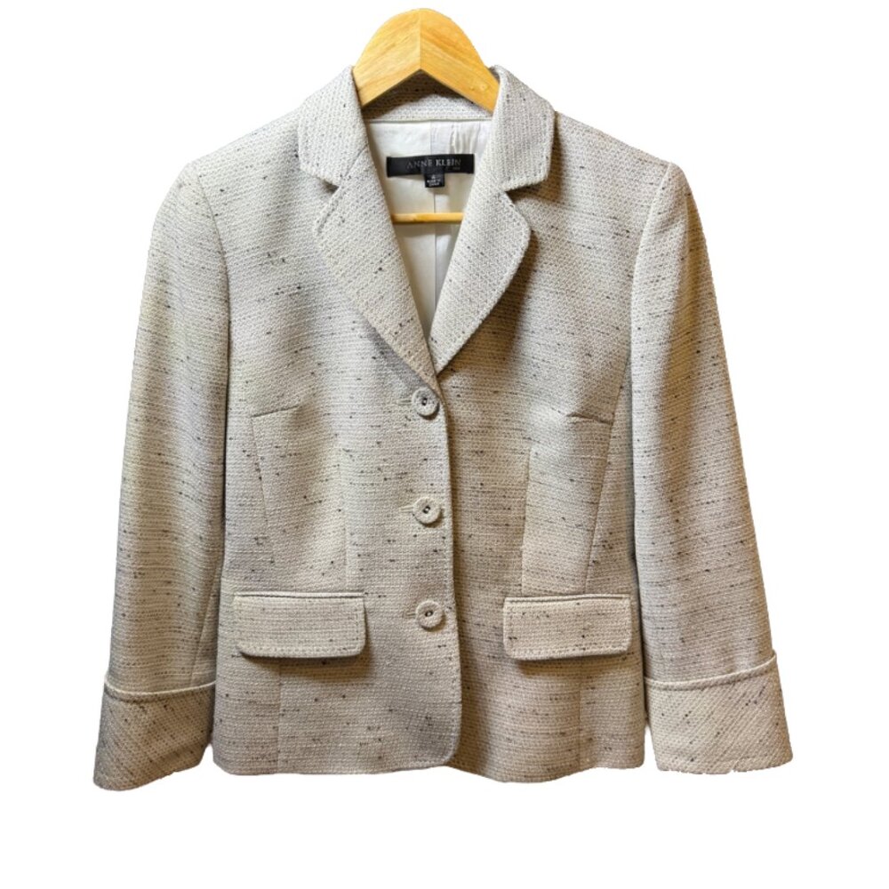 Anne Klein Textured Tweed Suit Blazer
